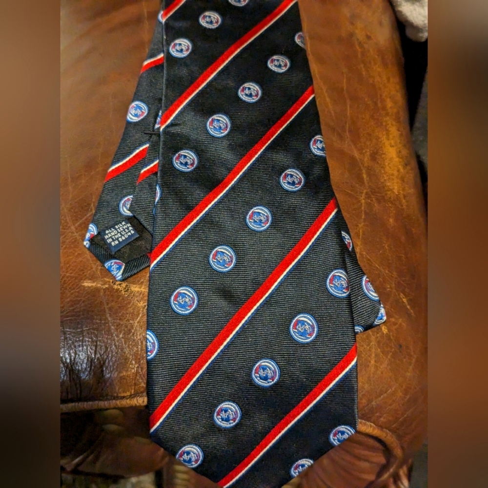 Vintage black silk neck tie